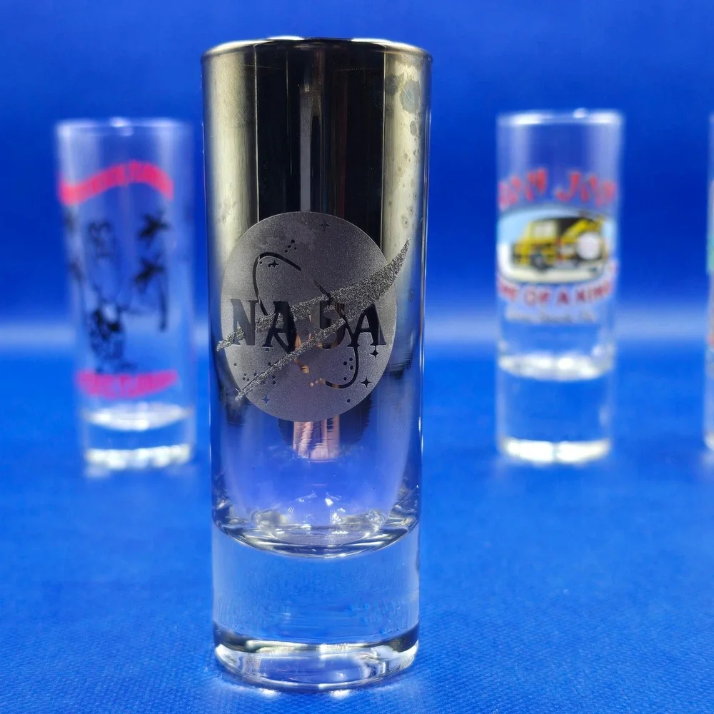 Florida Souvenir 3 Shot Glass Set Ron Jon Hard Rock Cafe Space Center NASA